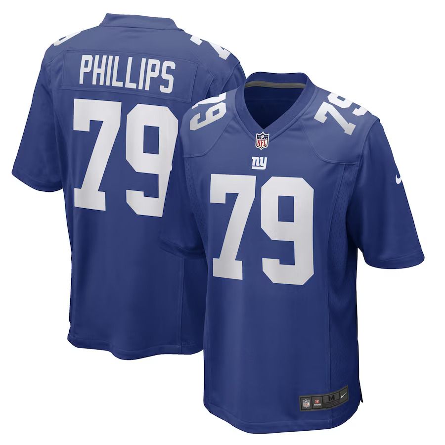 Men New York Giants #79 Tyre Phillips Nike Royal Game Player NFL Jersey